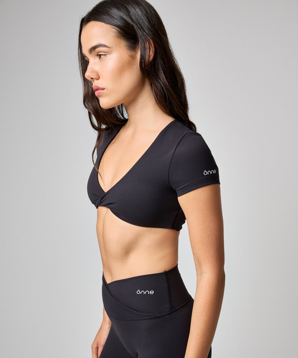 Camelia Top in Black, ÔNNE activewear