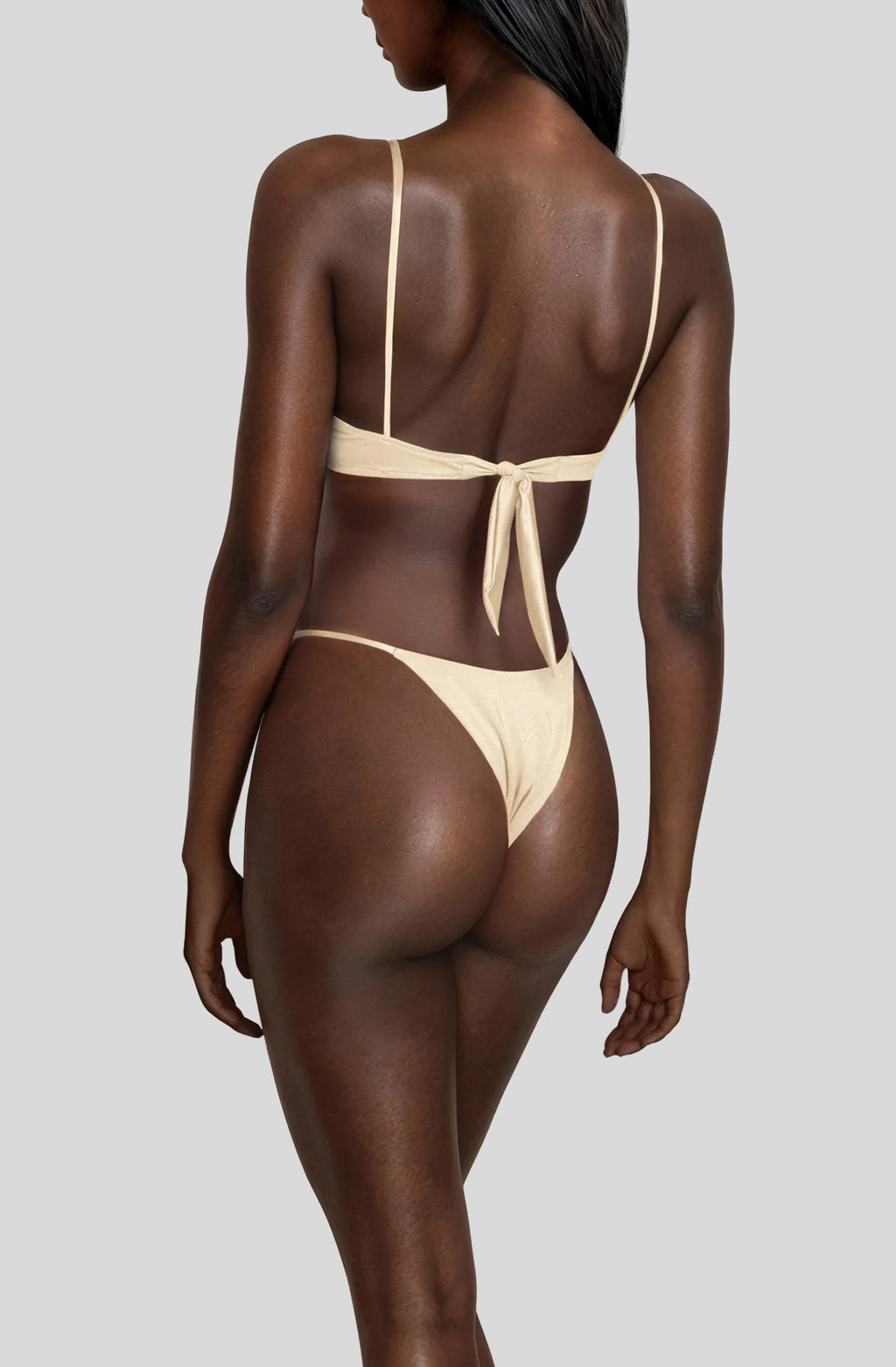 LIZZY BOTTOM in Beige, back view, ÔNNE swimwear