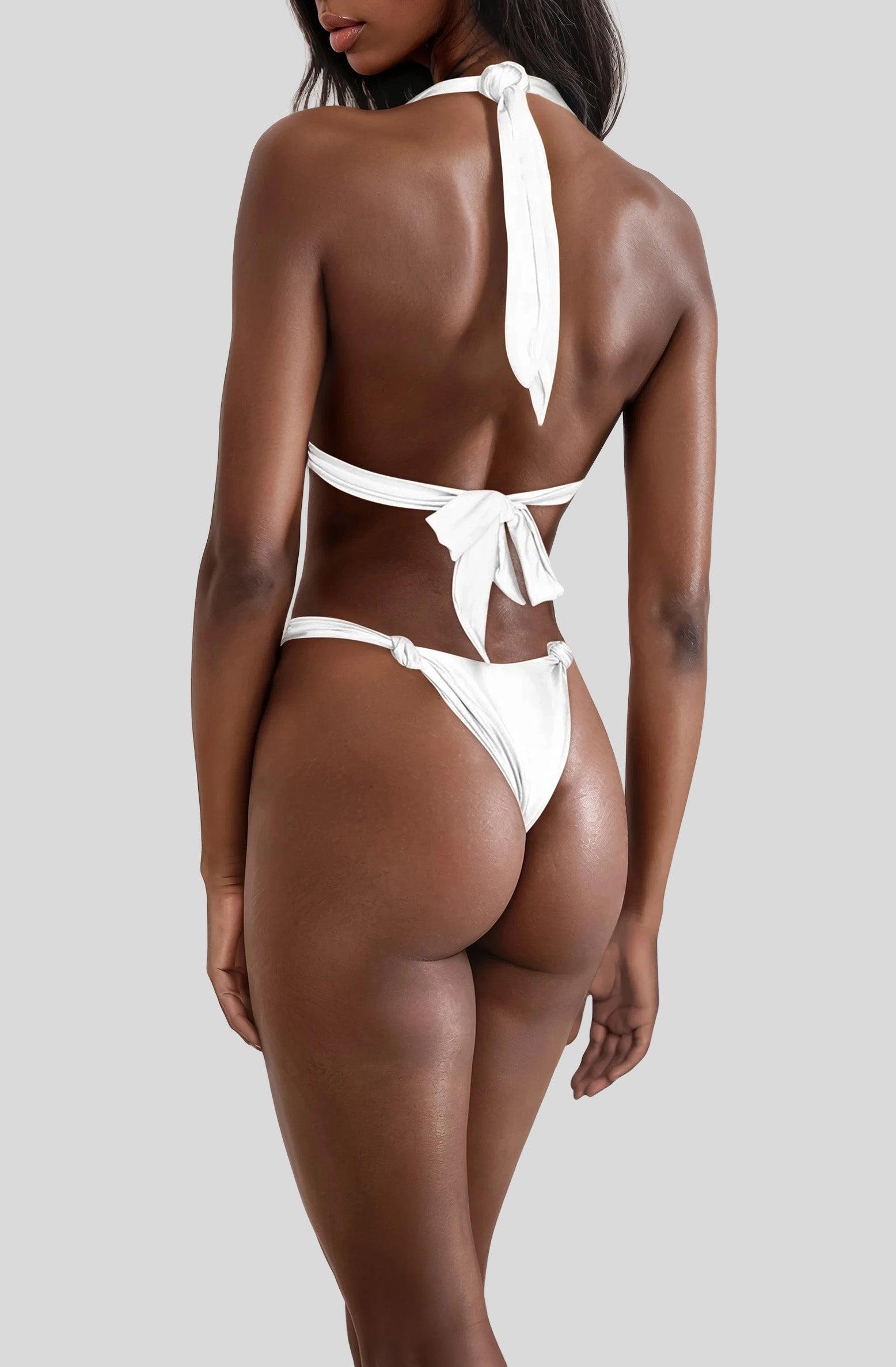 BLAKE BOTTOM in White, back view, ÔNNE swimwear