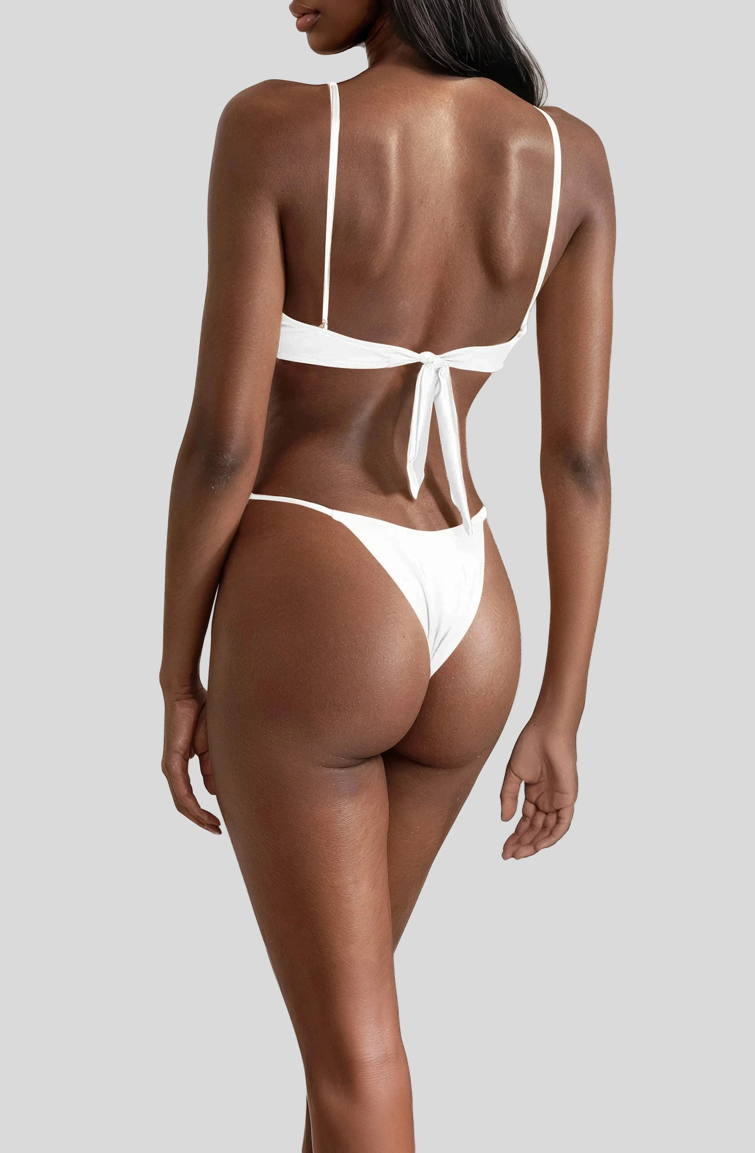Alani Top in White, back view, ÔNNE swimwear
