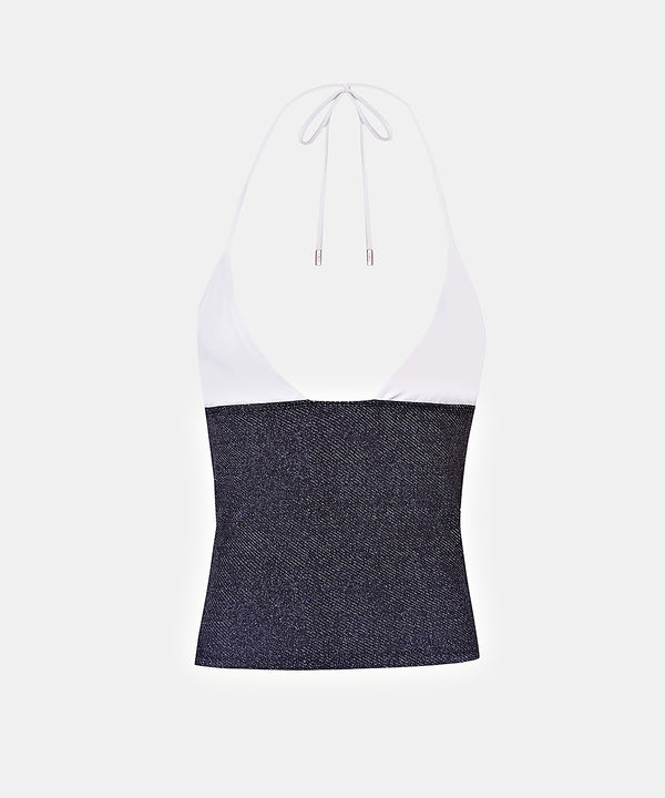 Coral Top in Blue White, ÔNNE swimwear
