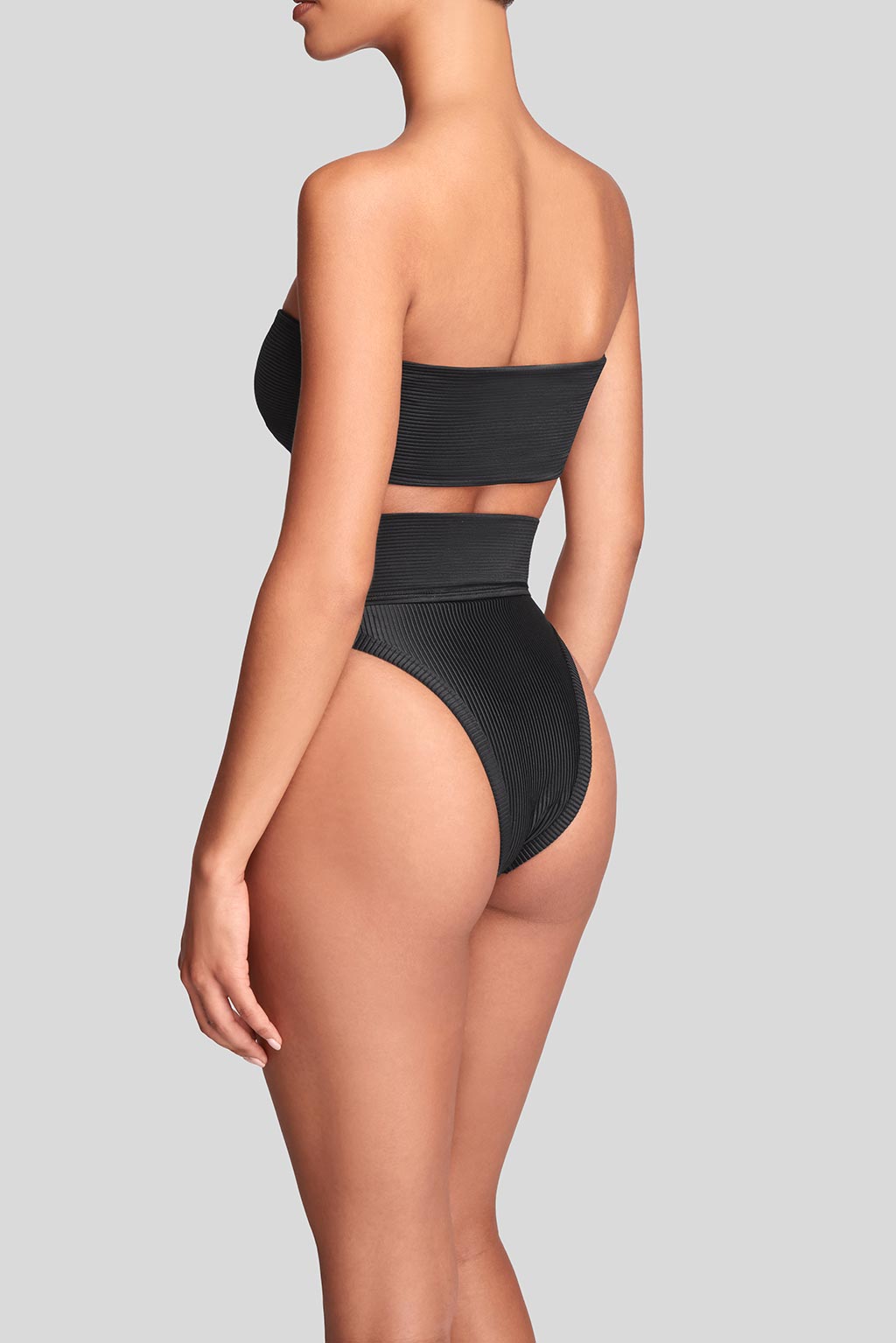 Kaia Top in Black, back view, ÔNNE swimwear