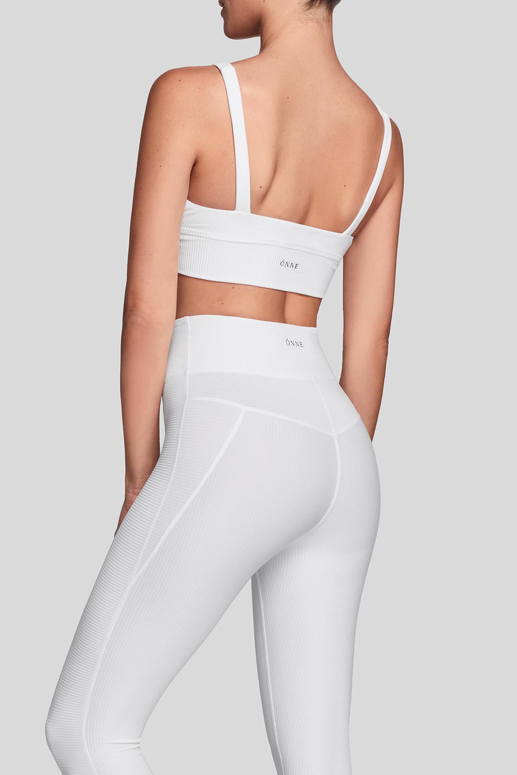Mia Top in White, back view, ÔNNE activewear